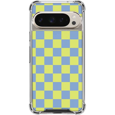 Neon Checkered Pixel 9/9 Pro Clear Case